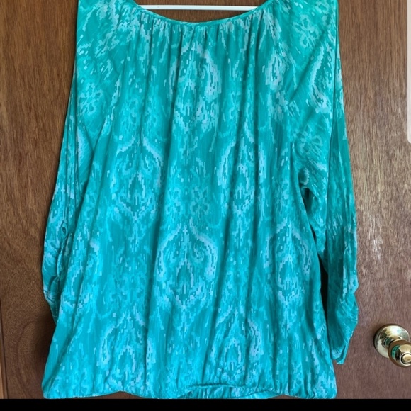 Lane Bryant 18/20 turquoise tunic top - Picture 4 of 6